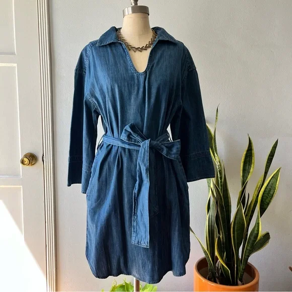 NWT•Pull-On Blue Denim Kimono Dress•Sz L - Picture 9 of 9